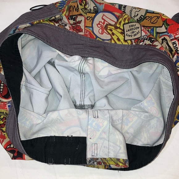 Matix waist 35” Velcro tie front Board Shorts with patch / logo print material - Picture 4 of 16